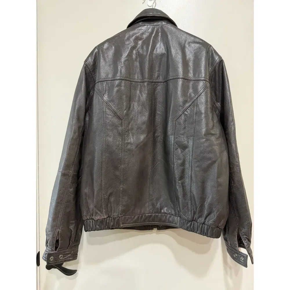 vintage Wilsons Leather Thinsulate Brown Bomber Jacket Men's Size X Large lined